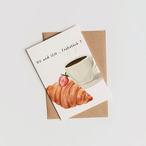 Invitation Breakfast Eating Card to Print PDF Instant Download Digital Print Printable Postcard Gift Idea Voucher Mom Grandma