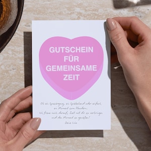 Tijd samen voucher om uit te printen | Cadeau-idee voor oma, opa, moeder, vader, vrienden | Digitale download, personaliseerbaar, DIY-kaart