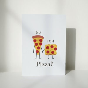 Invitación Pizza Comida Tarjeta para Imprimir PDF Descarga Instantánea Impresión Digital Postal Imprimible Idea de Regalo Vale Amigo