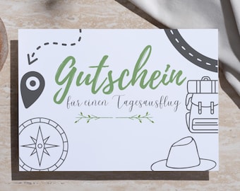 Voucher para passeio compartilhado | Presente de experiência para casais, familiares e amigos | Faça você mesmo para imprimir, personalizável, de última hora