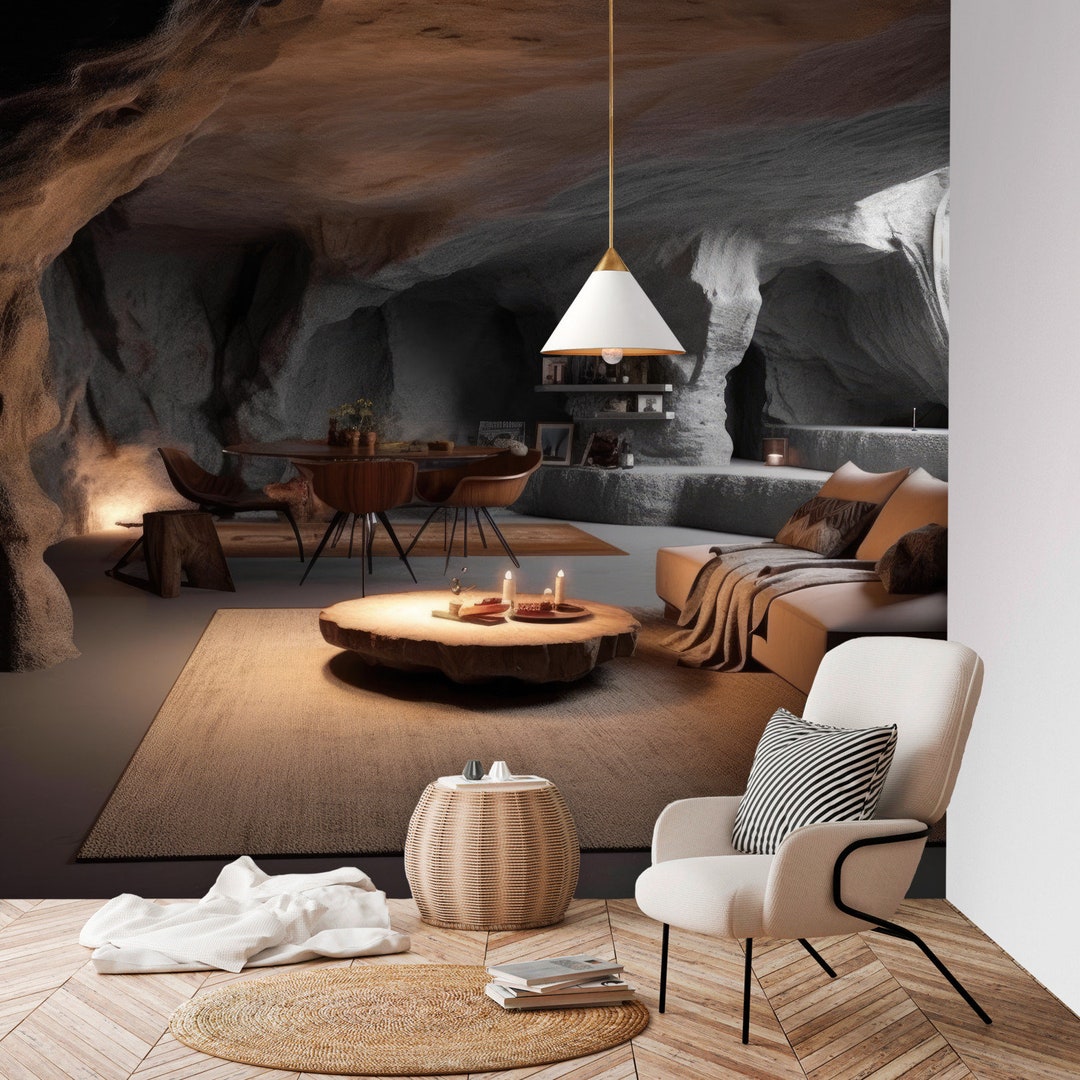 Peel & Stick Cave Wall Mural Cool Realistic Wall Art Removable Graphic