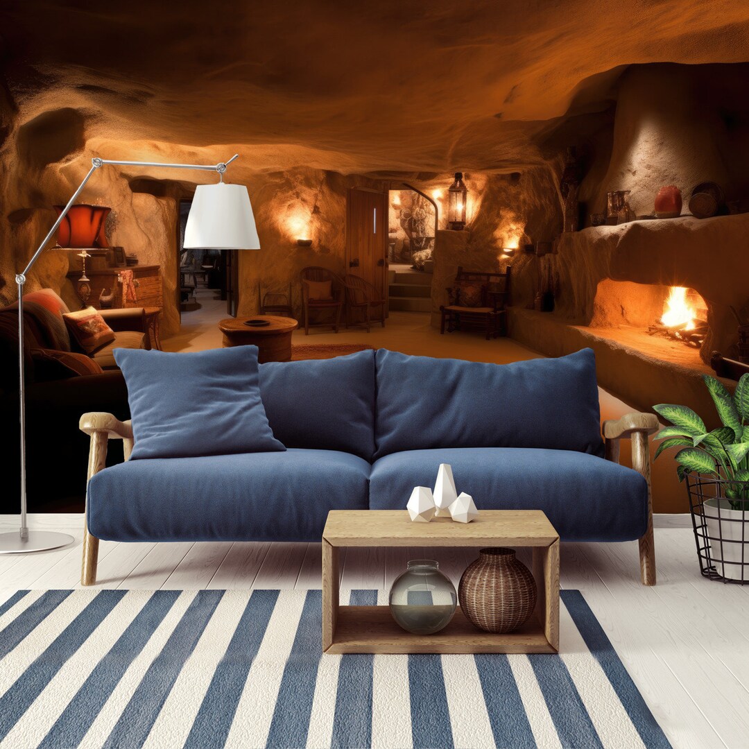 Peel & Stick Cave Wall Mural Cool Realistic Wall Art Removable Etsy