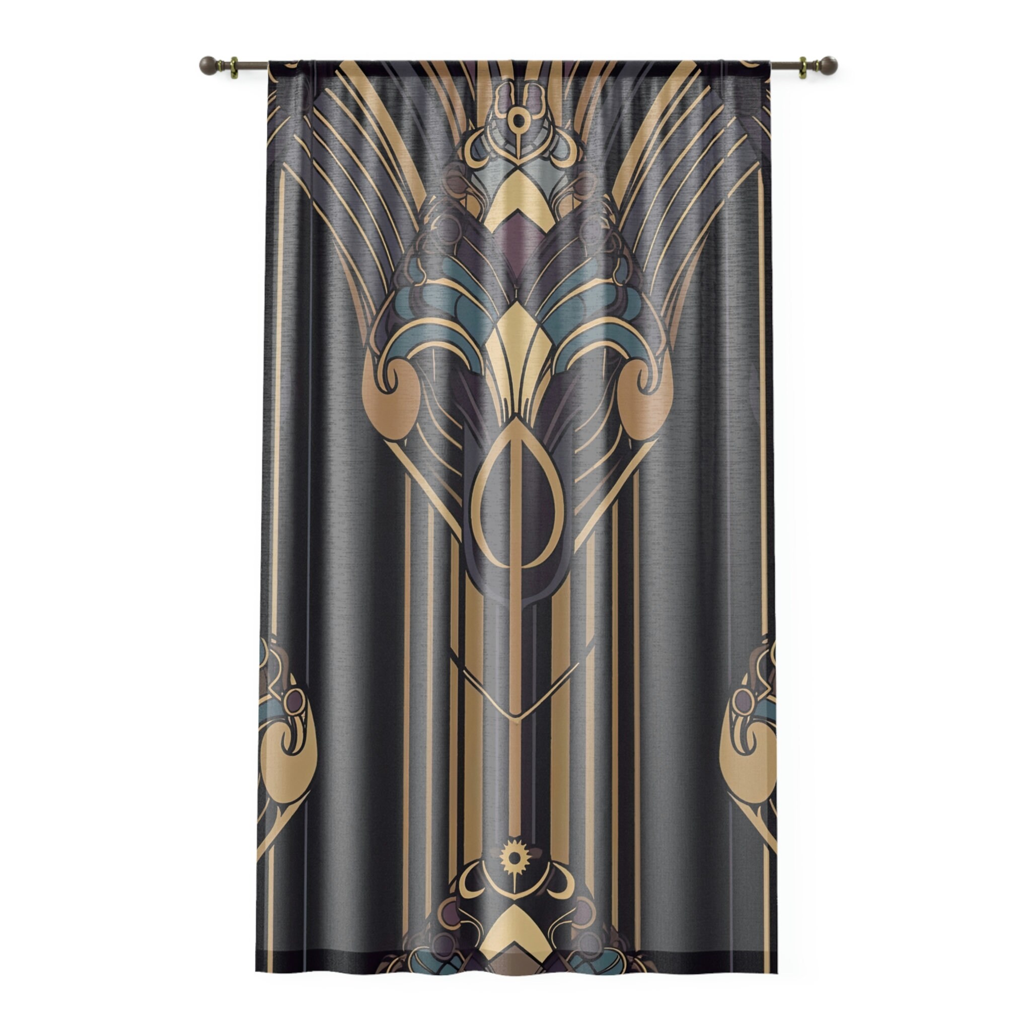 Stylish Art Deco Window Curtain Sheer Deco Design Drape Popular Home