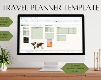 Travel Planner Template Google Sheets Spreadsheet Vacation Planner