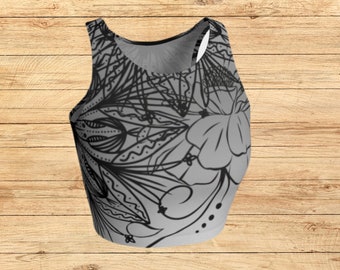 Ladies Athletic Crop Top. Fitness/yoga/ tank