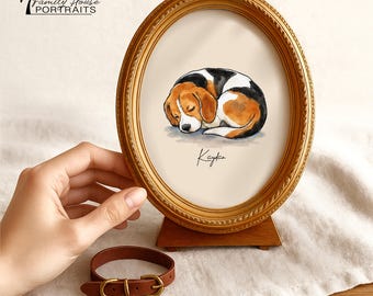 Custom Dog Portrait, Personalized Watercolor Dog Painting from Photo, Dog Lovers Gift, Pet Loss Drawing, Dog Memorial Gift