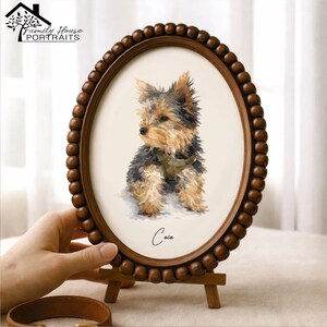 Custom Cuddle Bug Dog Portrait from Photo, Hand Drawn Watercolor Painting, Dog Dad Gift, Personalized Father’s Day Gift for Dog Lovers