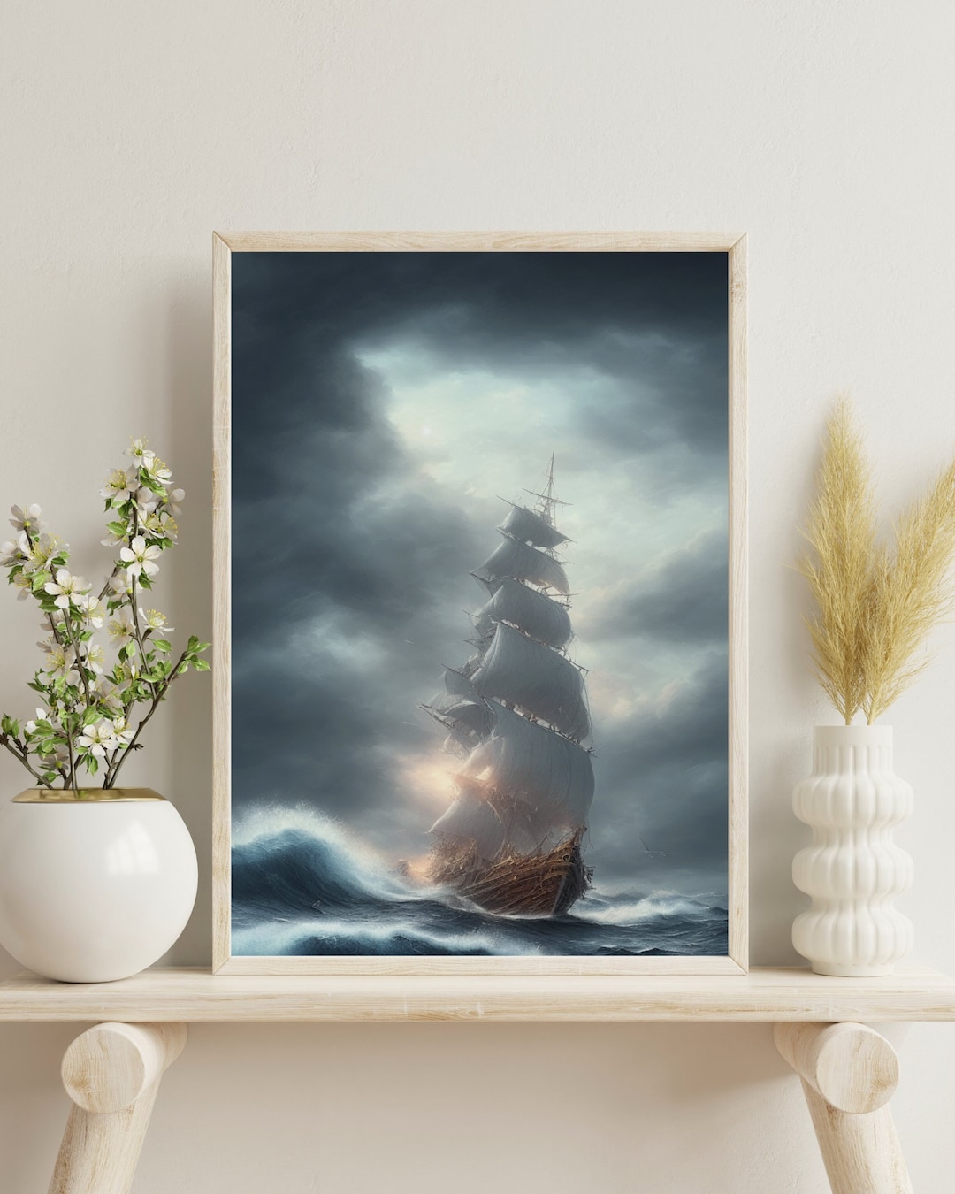 Sailing Art Print, Sailing Ship Art, Ship Artwork, Ship Painting Print