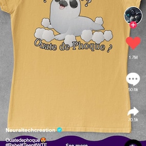 Ouate de Phoque - French Quebec Meme Joke - TikTok Viral Shirt- Rebel Teen - Made in Canada