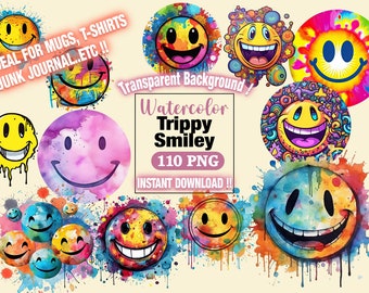 Smiley face svg, Daisy Flower svg, smiley svg, drippy smiley svg, melting smiley svg, Junk Journal svg, happy face svg, emoji svg, fussy cut