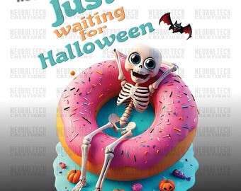 Summerween png, Summer Skeleton PNG, Spooky Summer png, Vacation Shirt PNG, Retro summer png, watting for halloween, Minimalist Hobo Scary
