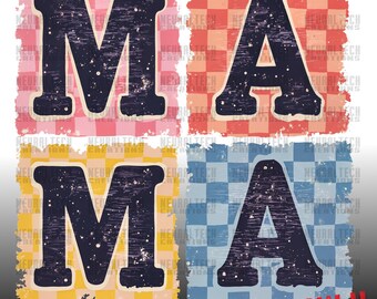 Summer Vibes Checkered Mama PNG Retro Mama Png Funny Mom Png Trendy Mama shirt design Png Sassy Mom Checker Retro Motherhood Mothers Day
