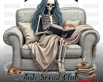 Camiseta del Club Antisocial Camiseta del Hogareño Camiseta del Introvertido Esqueleto Camiseta del Club de Hogareños con Enfermedades Crónicas Camiseta del Club de Madres Antisociales Camiseta Emo Gente Asquerosa Nerd