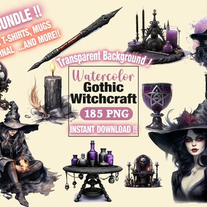 Witch Clipart Clipart, Gothic witch clipart PNG, Witches PNG, Scrapbook, Junk Journal, Paper Crafts Scrapbooking, Black Magic, Dark Goth Art