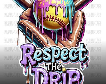 Dripping Softball Sports Drip Drippy Ice Cream PNG|Pink Purple Teal Blue|softball sport team|Soft Ball Mom|Home Plate Bats|Ball Drippy DTF