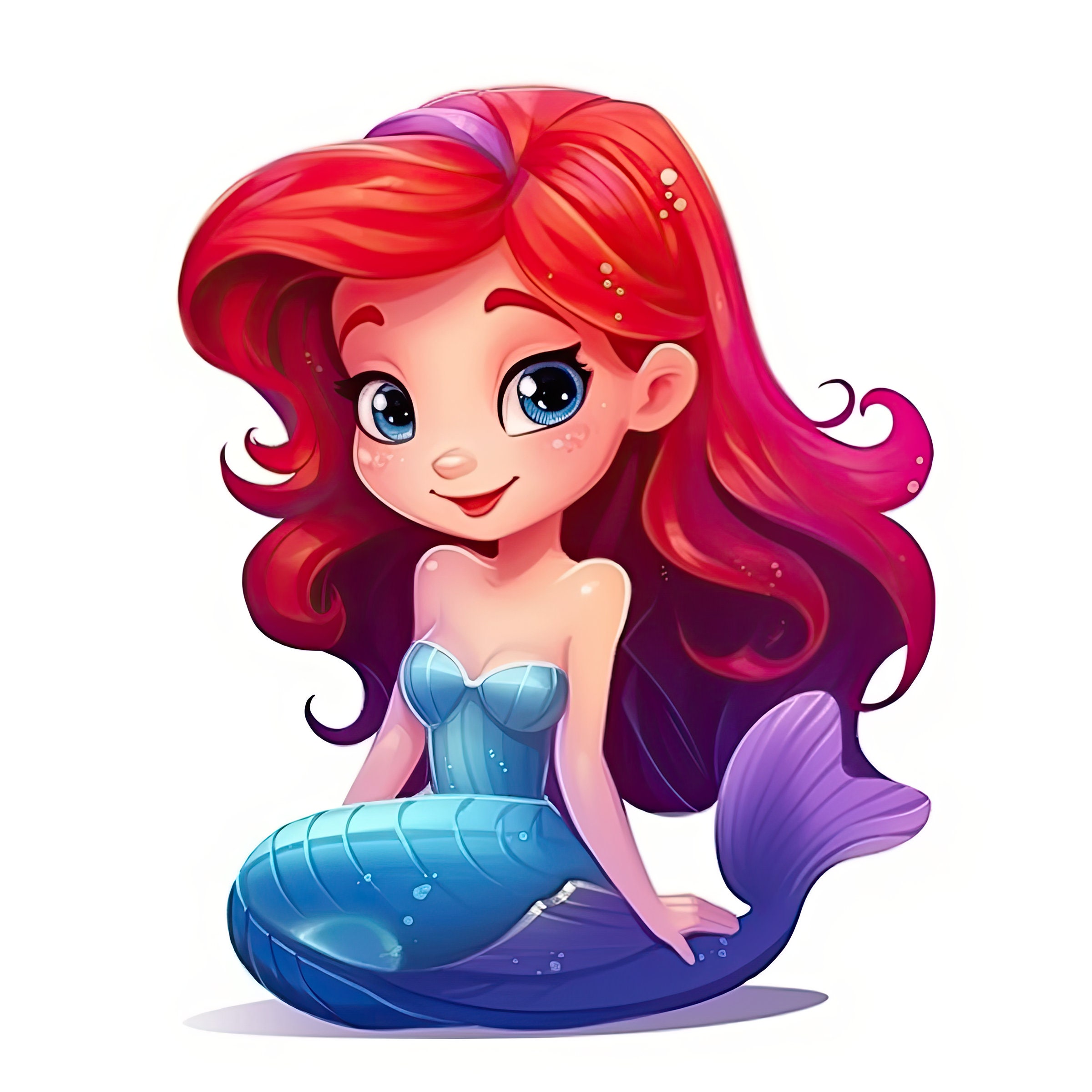 Little Princess Clipart, Watercolor Princess Clipart, Nursery Decor PNG ...