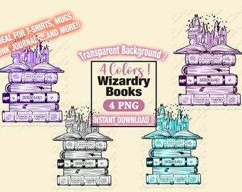Wizard book design, png, svg download, Potter clipart, Magic art, Sublimation Junk Journal, Fussy Cut, Hermione Granger Sticker, Potter Gift