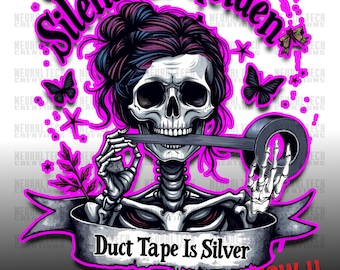 El silencio es dorado, sarcástico, PNG. La cinta adhesiva es plateada, sarcástico, divertido, esqueleto, sarcasmo PNG. Divertido, PNG. Humor adulto PNG. Diseño retro PNG. Gótico.