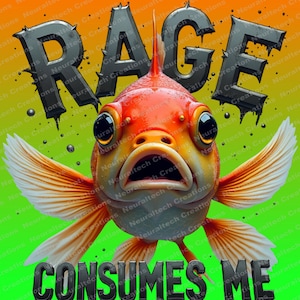 Chemise poisson Rage Consumes Me, T-shirt poisson meme drôle, t-shirt poisson déséquilibré vintage, chemise graphique poisson stupide, chemise unisexe humour étrange pêche