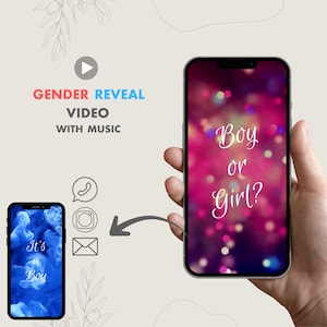 It&#39;s a Boy Video Pregnancy Announcement | Digital Baby Announcement | Video Gender Reveal, Instant Download, REveal Pregnancy Boy