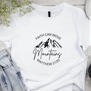 La foi peut déplacer des montagnes Matthieu 17:20 | PNG | SVG | Téléchargement numérique | Inspiration | fidèles | Ecriture sainte | Verset biblique | Religieux