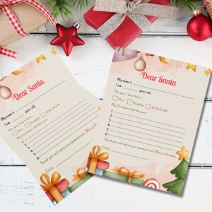 BRIEF aan de Kerstman Afdrukbaar, gemakkelijk af te drukken Brief aan de Kerstman Brief direct downloaden aan de Kerstman-sjabloon Brief aan de Kerstman.