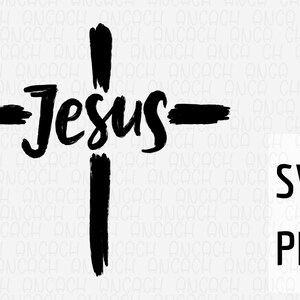 Jesus Cross SVG PNG: Christian Clipart (Digital Download)