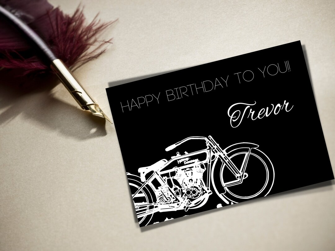 Biker Birthday Card - Printable Motorcycle Birthday Card - Motorist ...