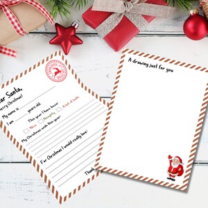 BRIEF aan de Kerstman Afdrukbaar, gemakkelijk af te drukken Brief aan de Kerstman Brief direct downloaden aan de Kerstman-sjabloon Brief aan de Kerstman.