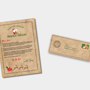 VINTAGE Santa Letter, BRIEF van Santa, Santa Envelope Template, Christmas Santa Letter, Instant Download, Santa Letter Bundel. 2. Kanva