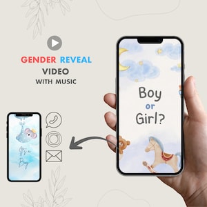 It&#39;s a Boy Video Pregnancy Announcement | Digital Baby Announcement | Video Gender Reveal, Instant Download, REveal Pregnancy Boy