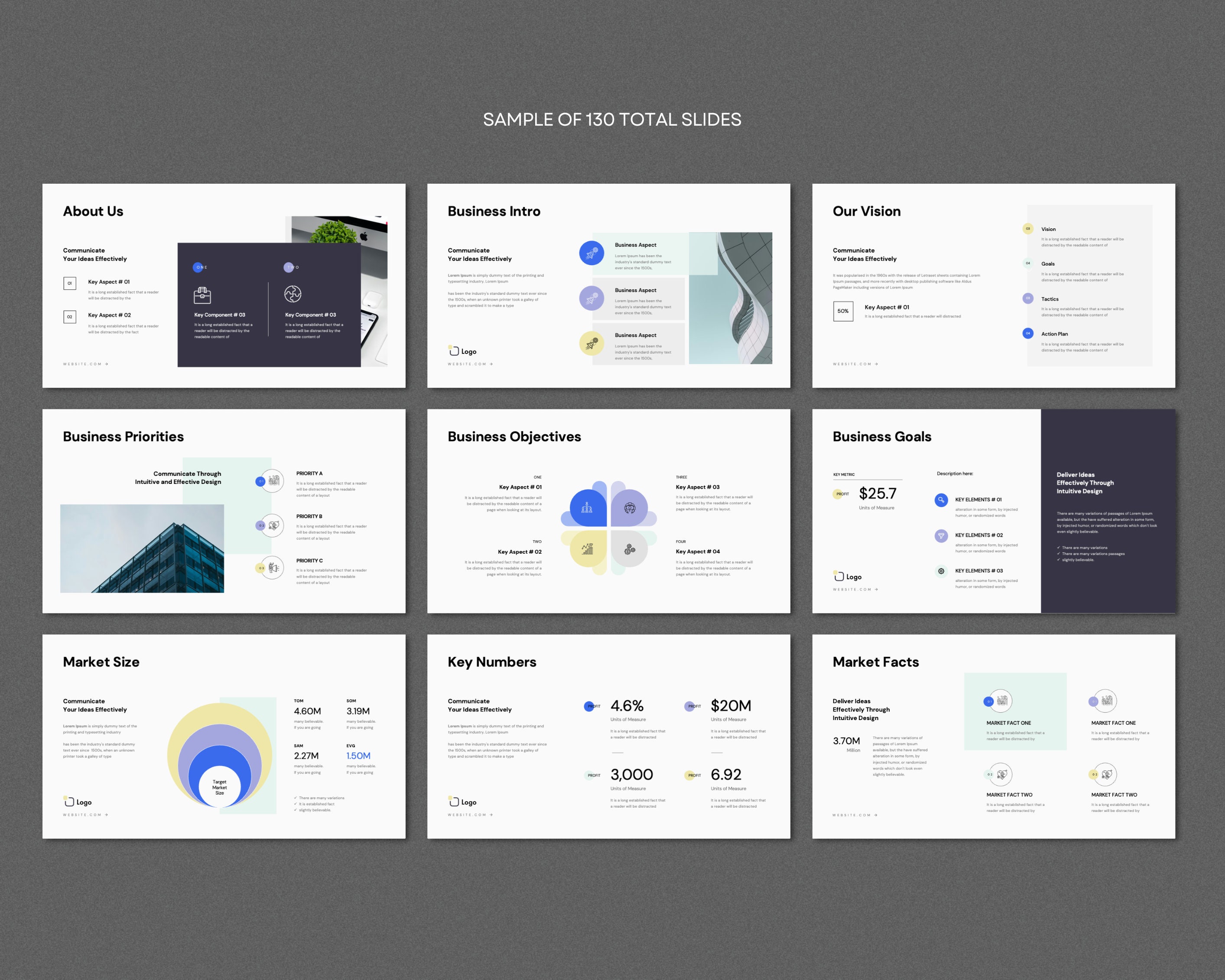 Business Multipurpose Animated Powerpoint Template Minimal Modern PPT ...
