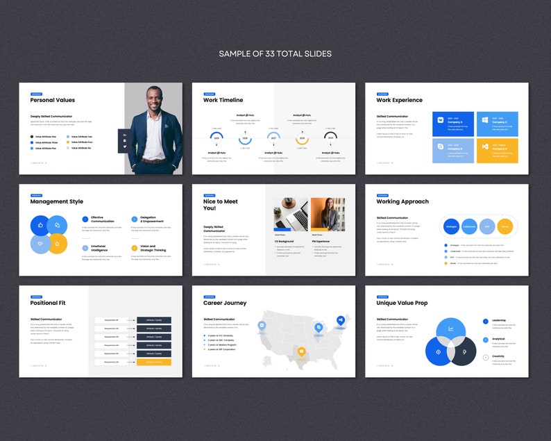Personal Pitch Presentation Simple Powerpoint Template Modern PPT Job ...