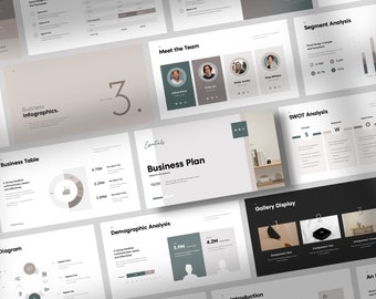 Wielofunkcyjny biznesplan animowany szablon programu PowerPoint | Minimalistyczne nowoczesne układy | 100% edytowalny profesjonalny slajd | Prosty czysty PPT