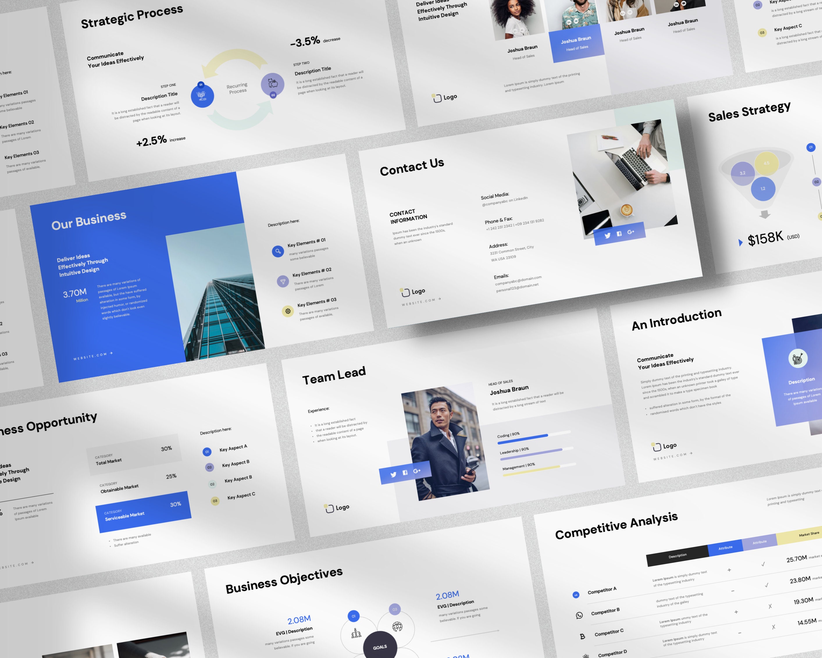Business Multipurpose Animated Powerpoint Template Minimal Modern PPT ...