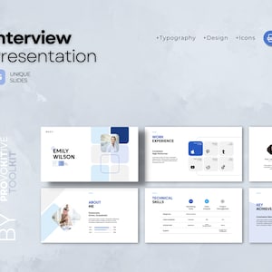 Job Interview Deck | PowerPoint Template | PPT Template | Job Search Resource | Business Slide Deck | Modern Professional Presentation