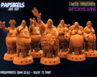 Papsikels The Metahumans June 2021, 3D Miniatures Stl , Dnd Stl , Tabletop Stl, Rpg Stl,  3D Printer Files, Tabletop, Best Stls