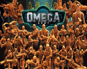 Papsikels Omega Army December 2023, 3D Miniatures Stl Files, Dnd Stl Files, Tabletop Stl Files, 3D Printer Files, Tabletop Mega Stl