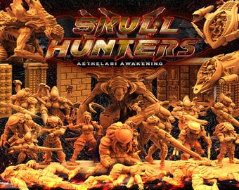 Papsikels Skull Hunters May 2022, 3D Miniatures Stl Files, Dnd Stl Files, Tabletop Stl Files, 3D Printer Files, Tabletop Mega Stl