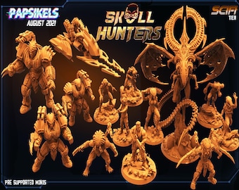 Papsikels Scifi August 2021, 3D Miniatures Stl , Dnd Stl , Tabletop Stl, Rpg Stl,  3D Printer Files, Tabletop, Best Stl Files
