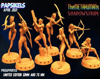 Papsikels The Metahumans April 2021, 3D Miniatures Stl , Dnd Stl , Tabletop Stl, Rpg Stl,  3D Printer Files, Tabletop, Best Stls