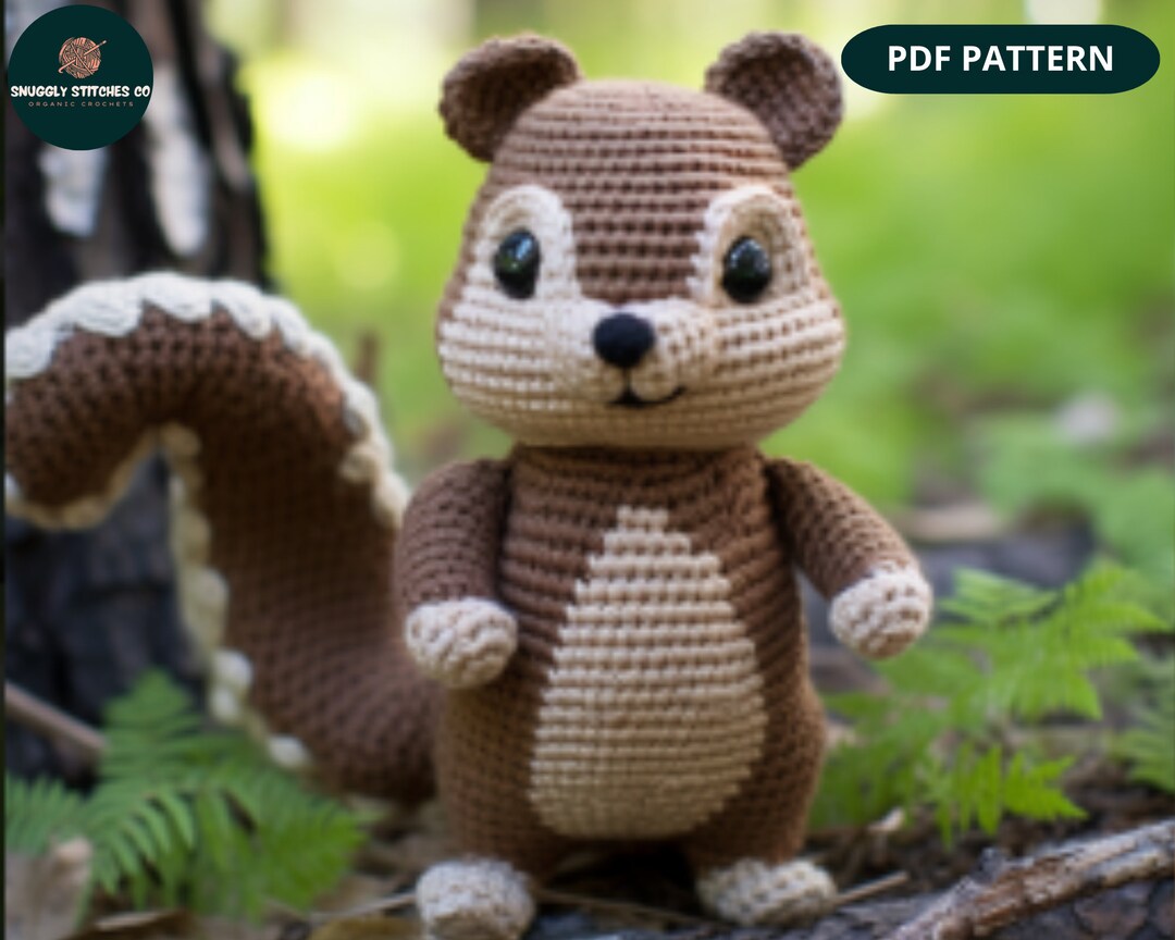 Small Chipmunk Crochet Pattern Amigurumi Chipmunk Plush Etsy
