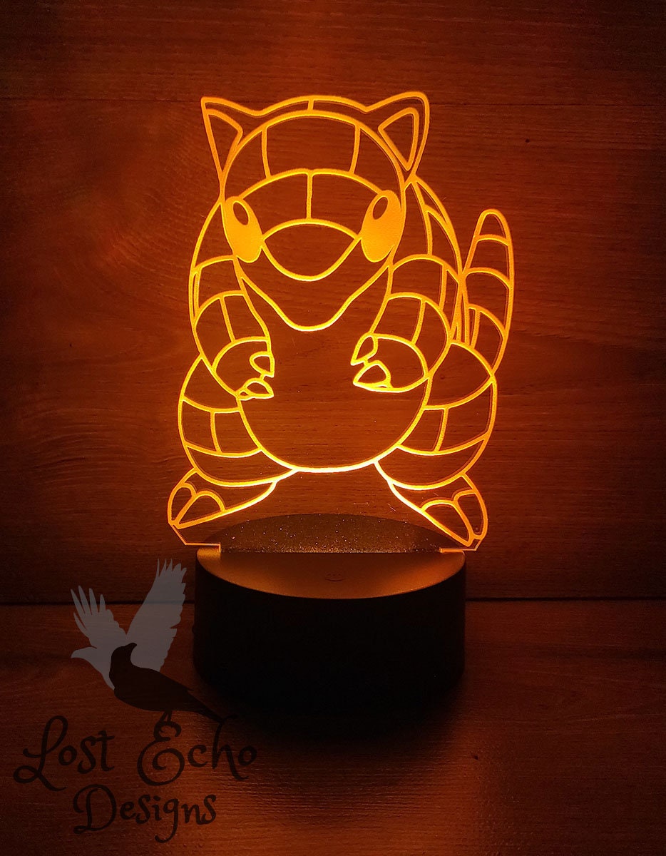Sandshrew Pokemon LED Lamp Etsy