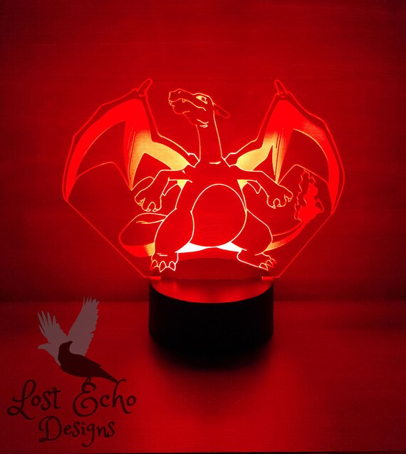 Charizard Pokemon LED Lamp Etsy UK
