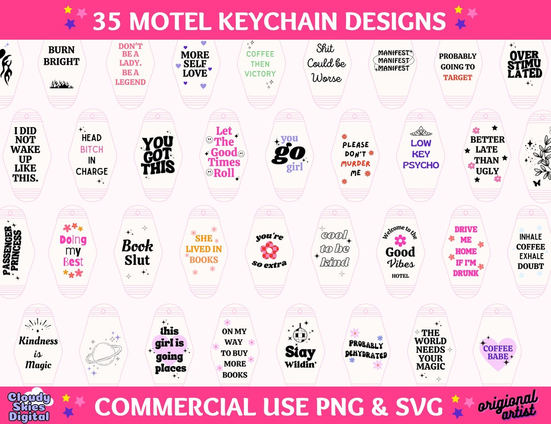 Motel Keychain SVG Bundle, Motel Keychain Svg,hotel Keychain SVG, Cut