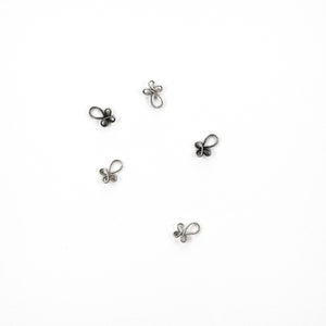 4-loop Antique Silver Connector Link Charm 12mm