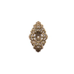 Dimensional Brass Stamping Filigree Charm Pendant 60mm