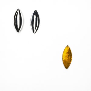 Plated Brass Raw Brass Marquise or Navette shaped Charm 36mm