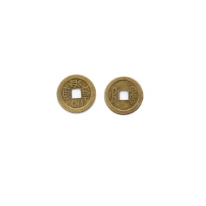 24mm Chinese Coin Charm with Hole I Ching Coin