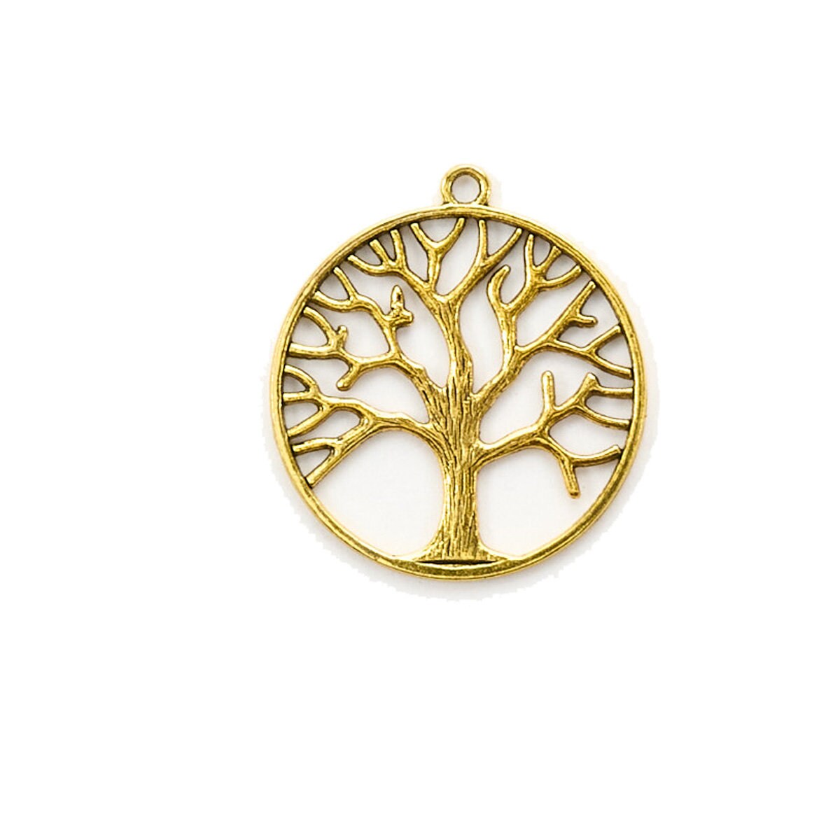 Large Tree of Life Round Pendant Charm. Gold or Silver Plated - Etsy